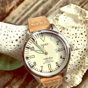 Timex Waterbury watch with leather strap